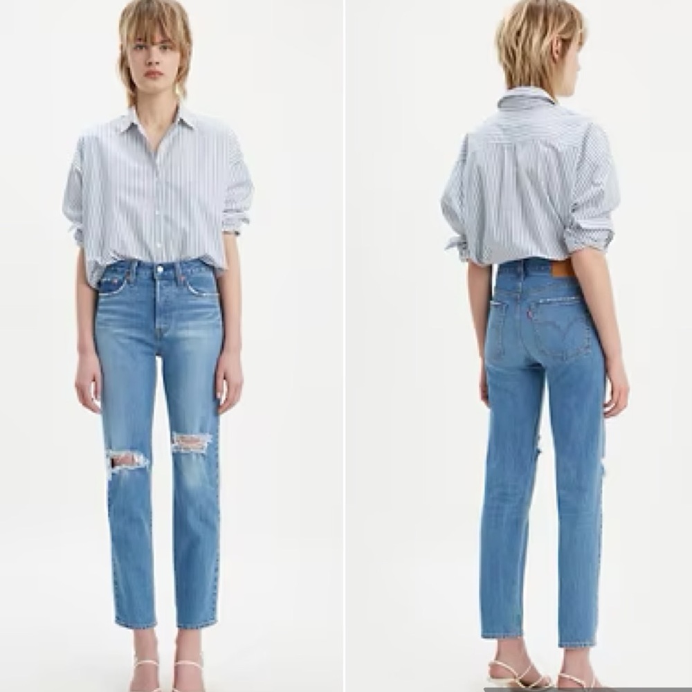 Levi’s Wedgie Straight High Rise Jean in Charleston Breeze Medium Wash Size 30